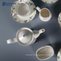 Pure White Logo Индивидуальные фарфоровые антикварные кофейные и чайные наборы 15 шт.